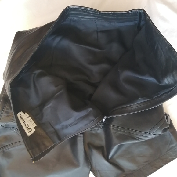 Vintage Bagatelle 100% Leather Mini Pencil Skirt Size 10 - Picture 8 of 15